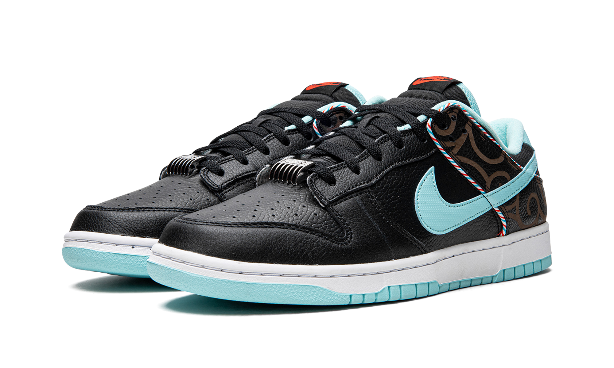 nike dunk low se barber shop black+DH7614-001+diagnol left view