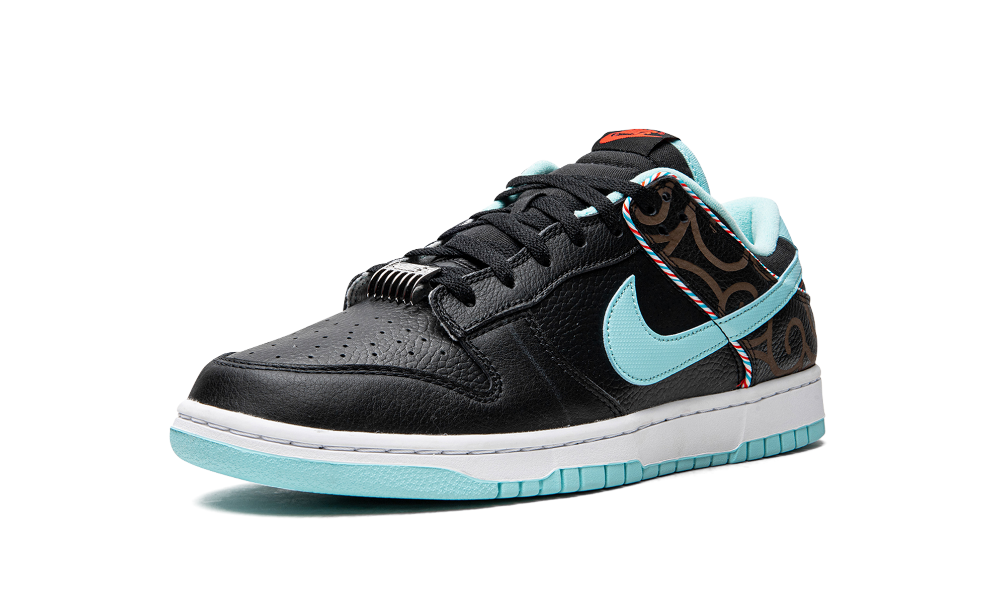nike dunk low se barber shop black+DH7614-001+left diagnol single view