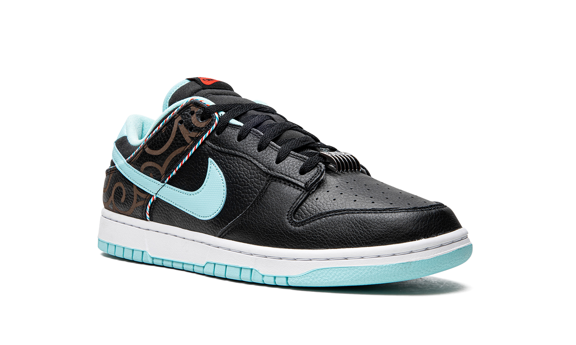 nike dunk low se barber shop black+DH7614-001+diagnol right view