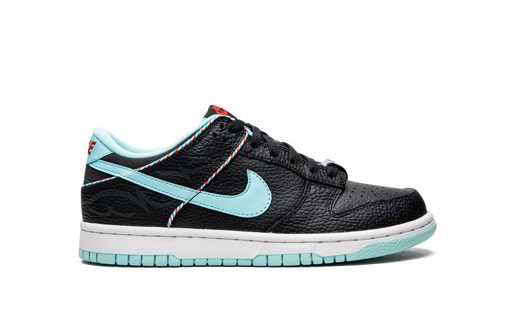 nike dunk low se barber shop black gs+DN3351-001+right view