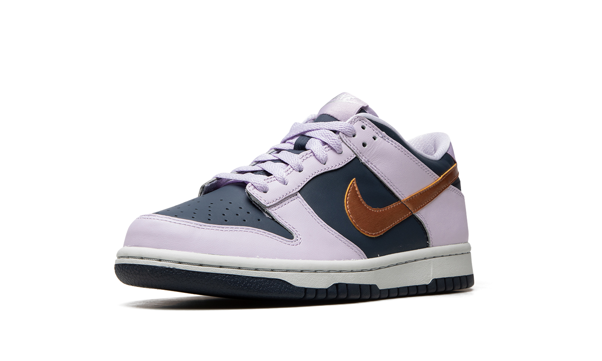 nike dunk low se copper swoosh gs+DX1663-400+left diagnol single view