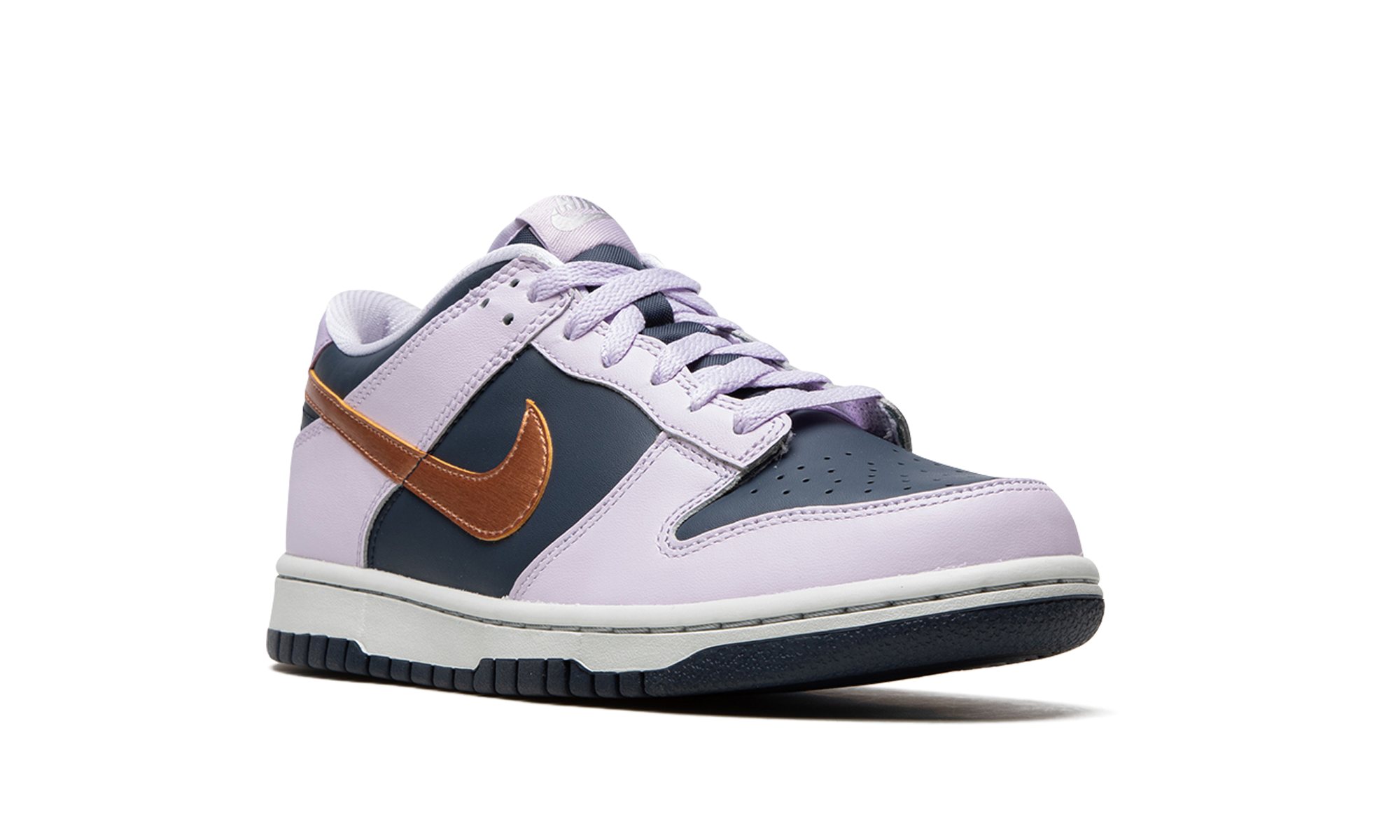 nike dunk low se copper swoosh gs+DX1663-400+diagnol right view