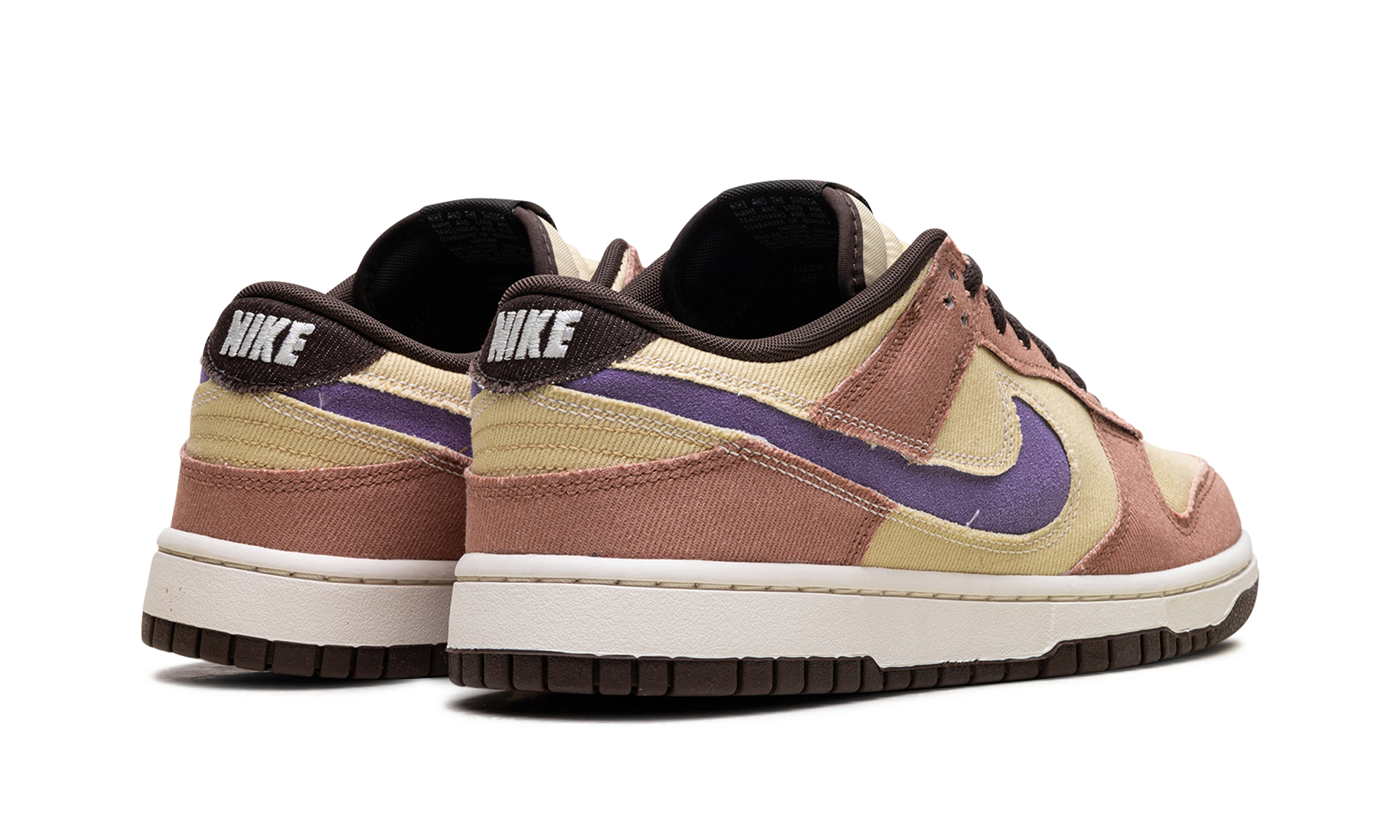 nike dunk low se denim dusted clay+HF3141-200+diagnol right behind view