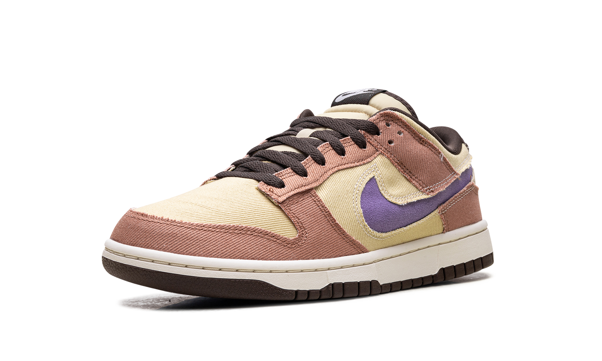 nike dunk low se denim dusted clay+HF3141-200+left diagnol single view