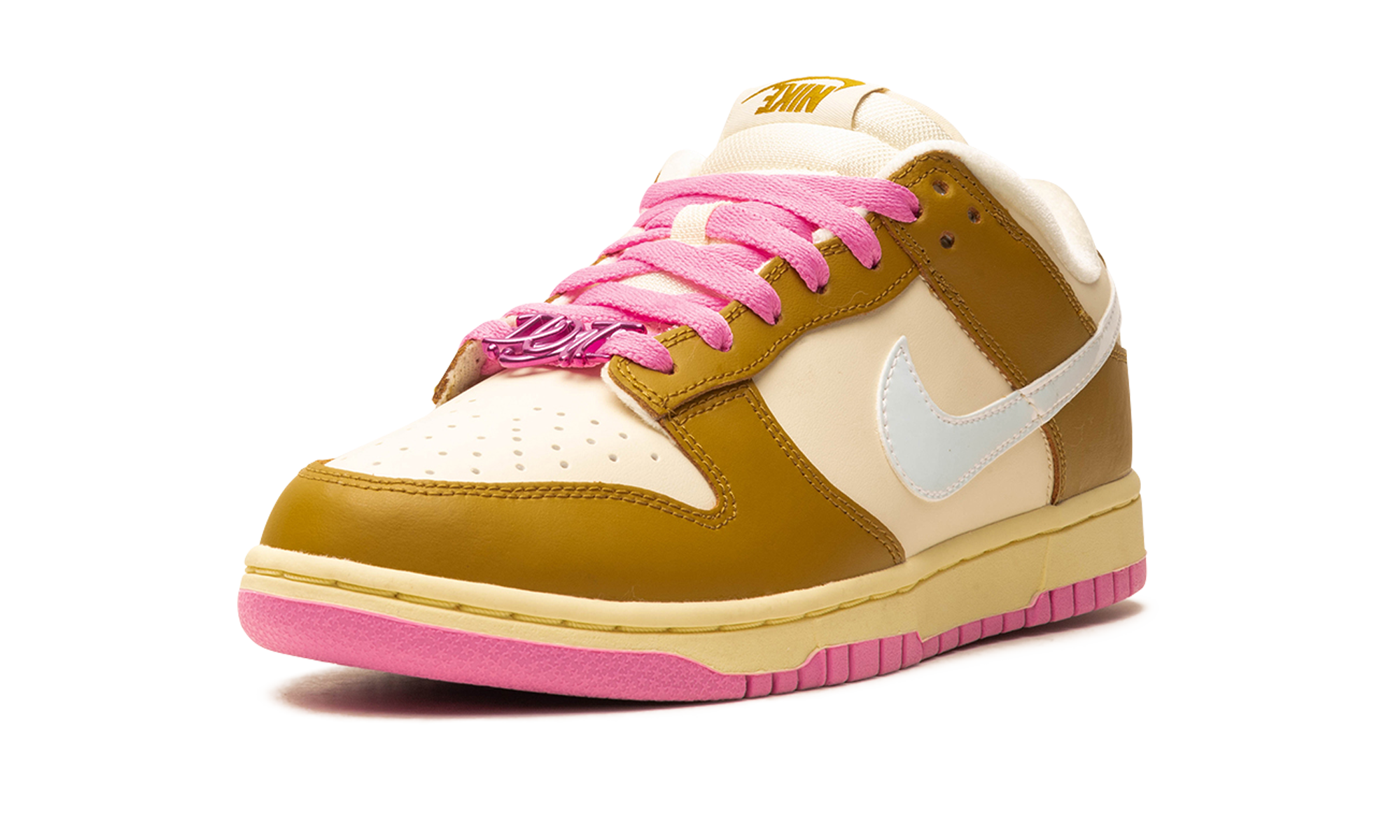 nike dunk low se just do it bronzine pink women s+FD8683-700+left diagnol single view