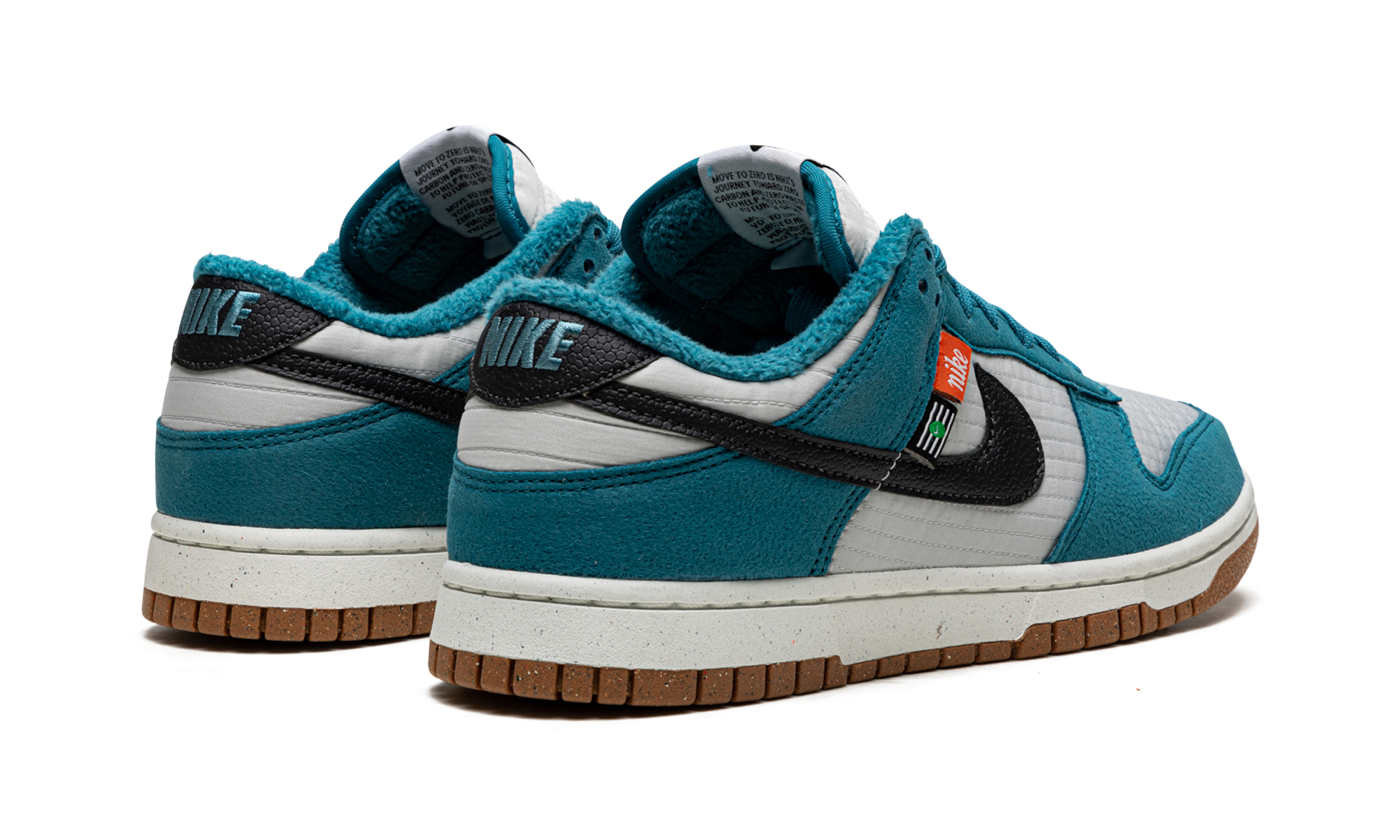 nike dunk low se next nature rift blue+DD3358-400+diagnol right behind view
