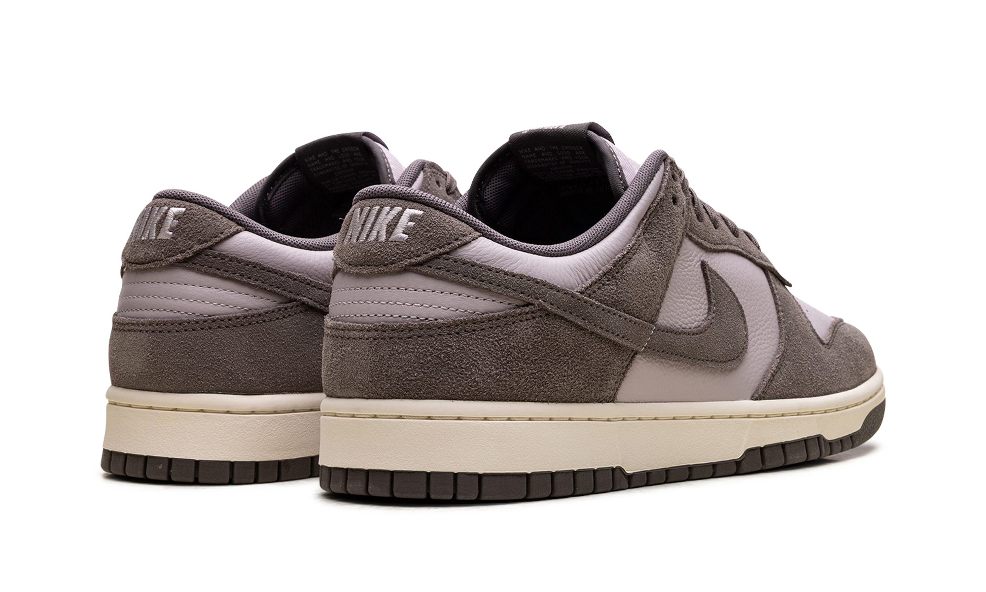 nike dunk low se platinum violet cave stone+FQ8249-001+diagnol right behind view
