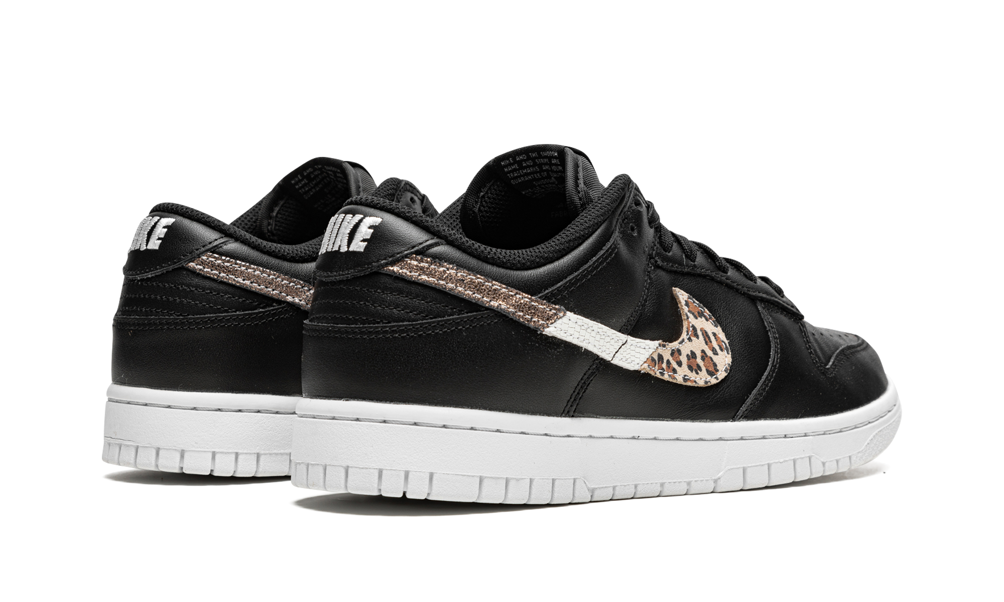 nike dunk low se primal black women s+DD7099-001+diagnol right behind view