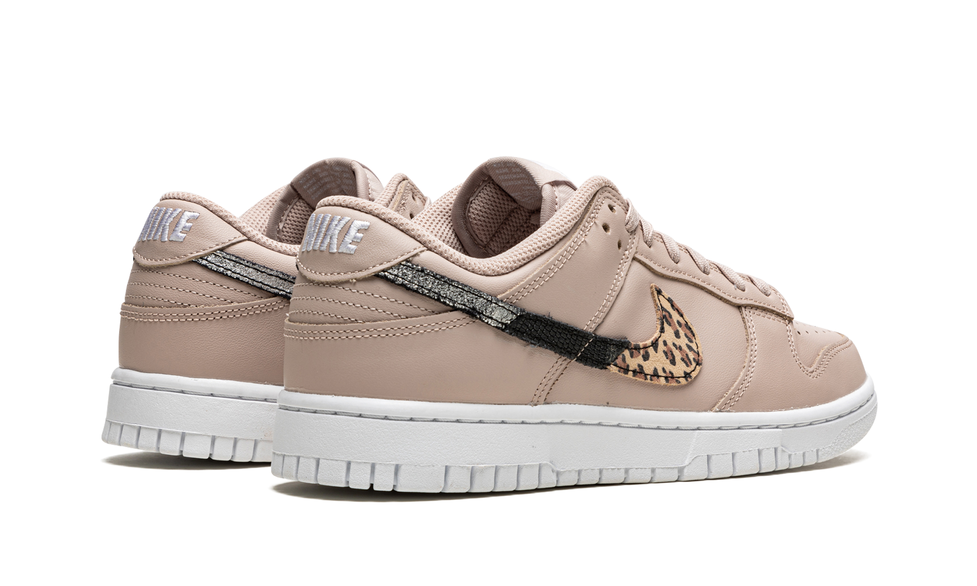 nike dunk low se primal pink women s+DD7099-200+diagnol right behind view