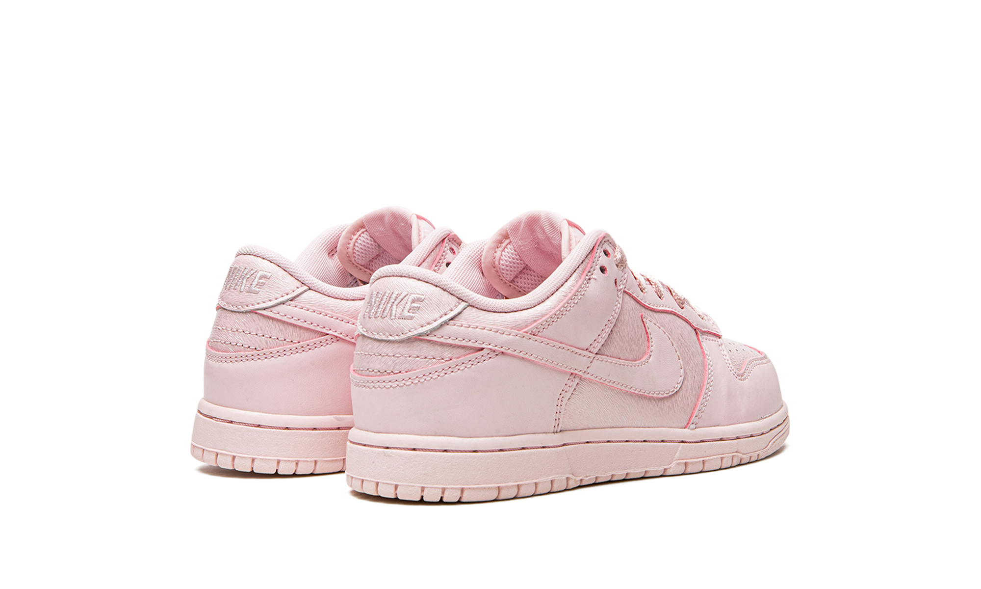 nike dunk low se prism pink ps+AA3146-601+diagnol right behind view