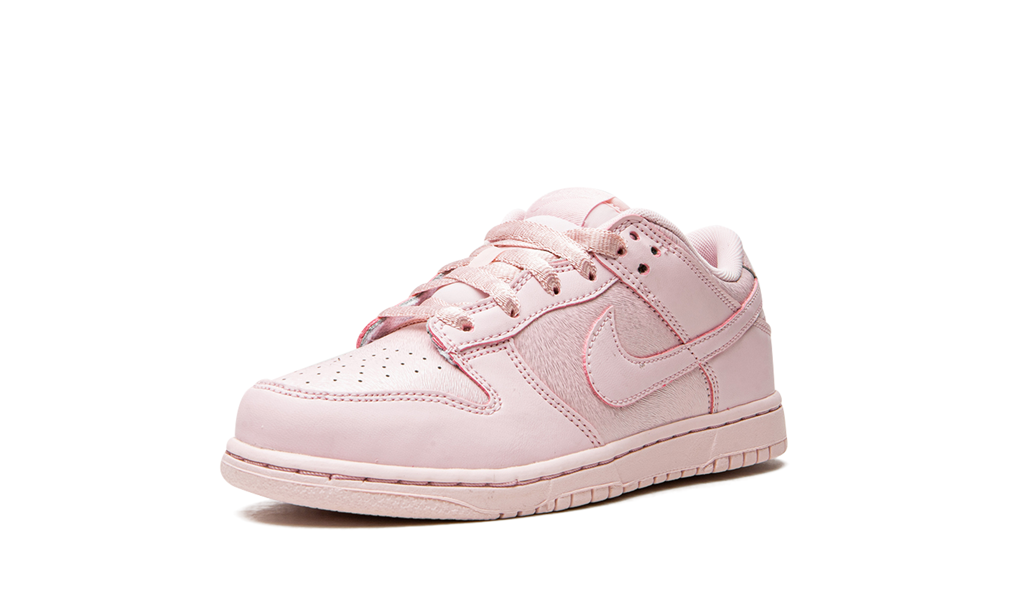 nike dunk low se prism pink ps+AA3146-601+left diagnol single view