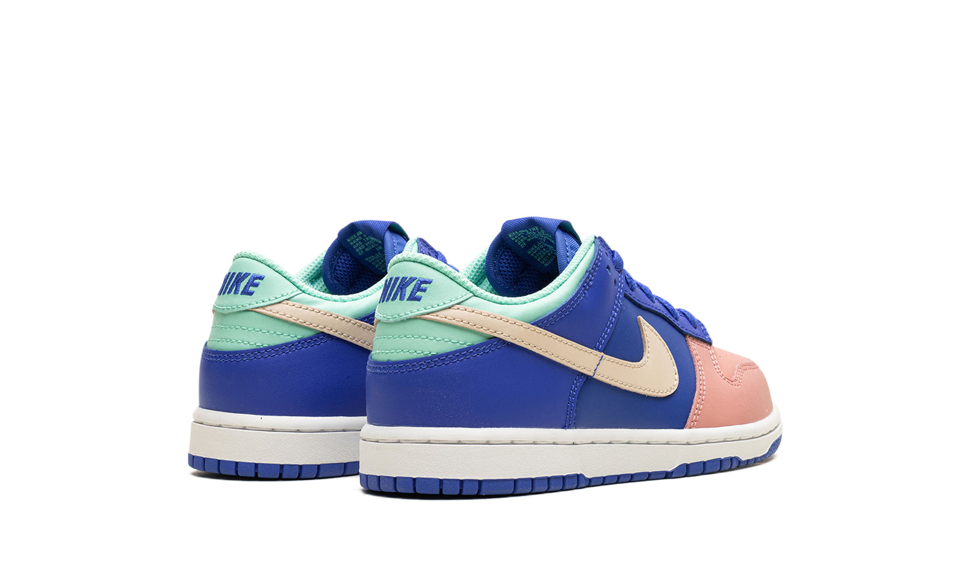 nike dunk low se salmon toe ps+DZ2874-400+diagnol right behind view