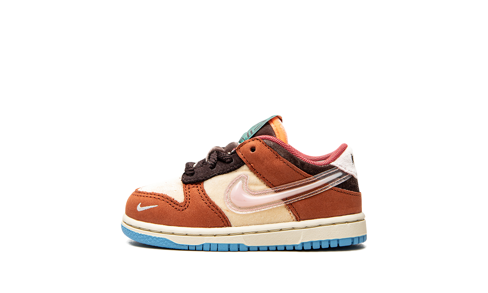 nike dunk low social status free lunch chocolate milk td+DM3350-700+diagnol right view 1