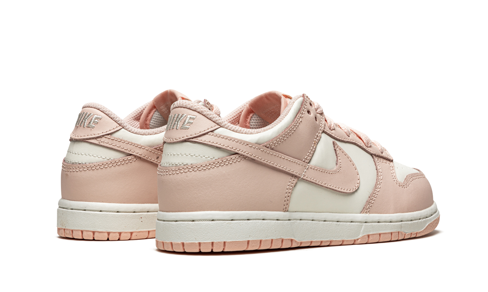 nike dunk low sp orange pearl ps+CW1588-101+diagnol right behind view