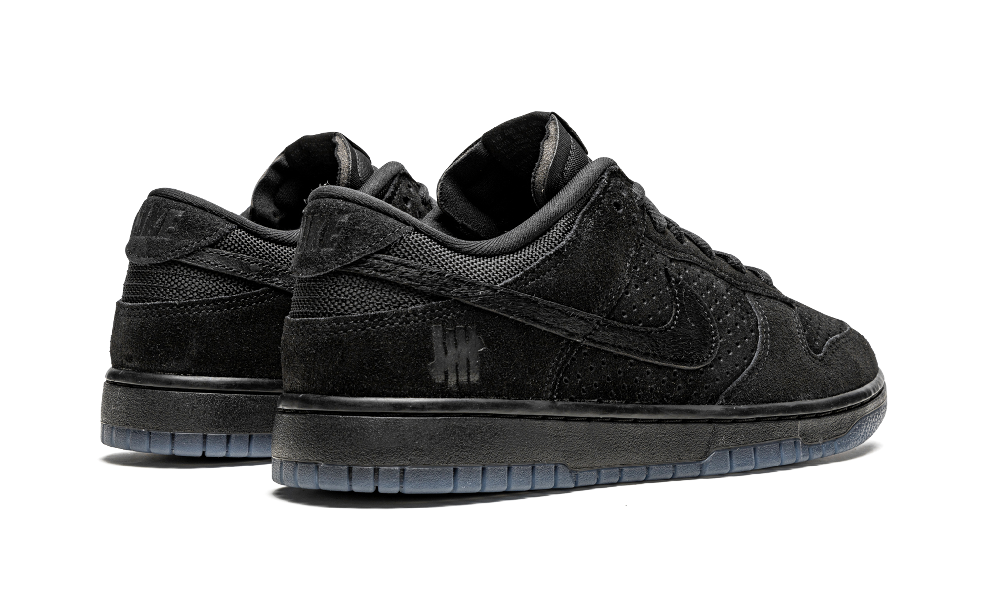 nike dunk low sp undefeated 5 on it black+DO9329-001+diagnol right behind view