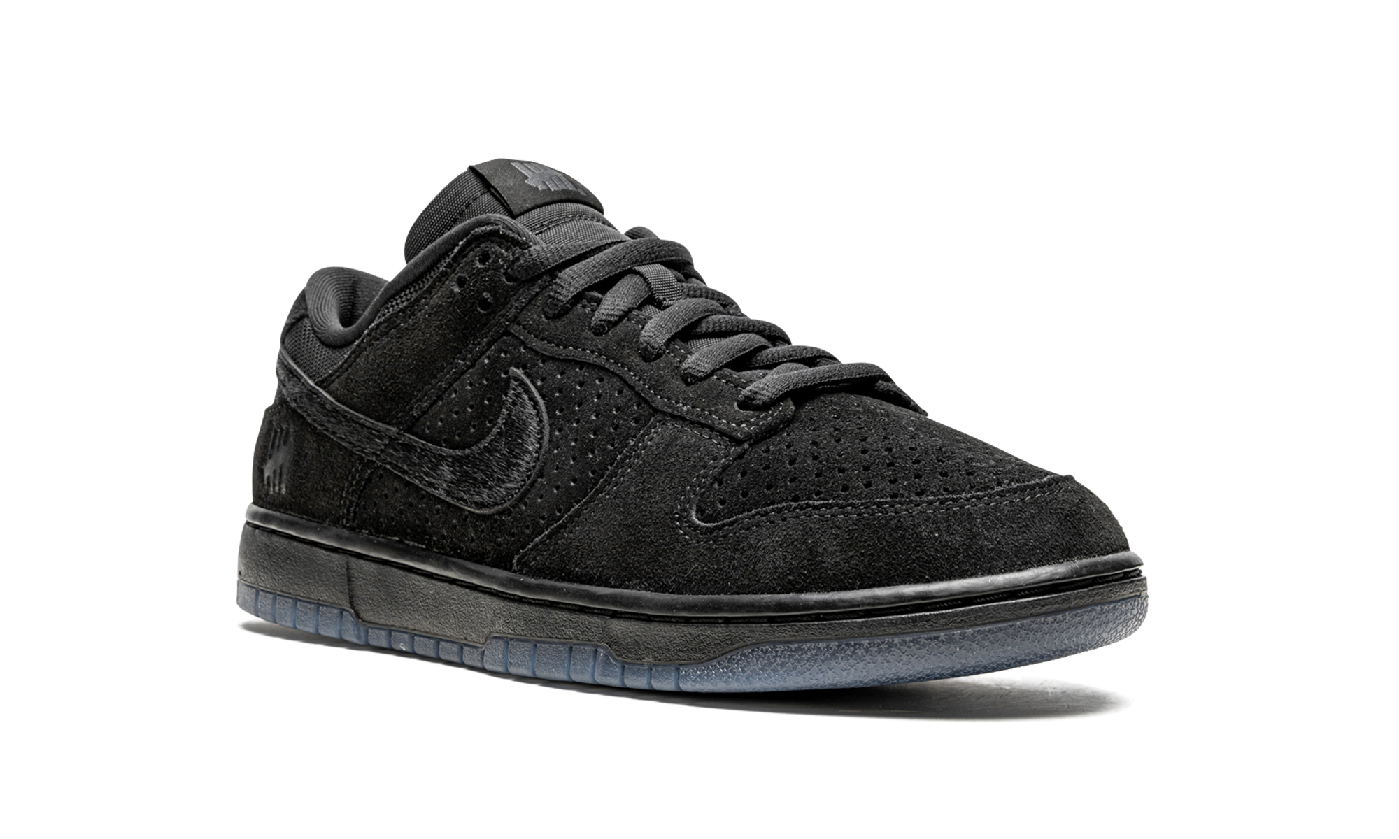 nike dunk low sp undefeated 5 on it black+DO9329-001+diagnol right view