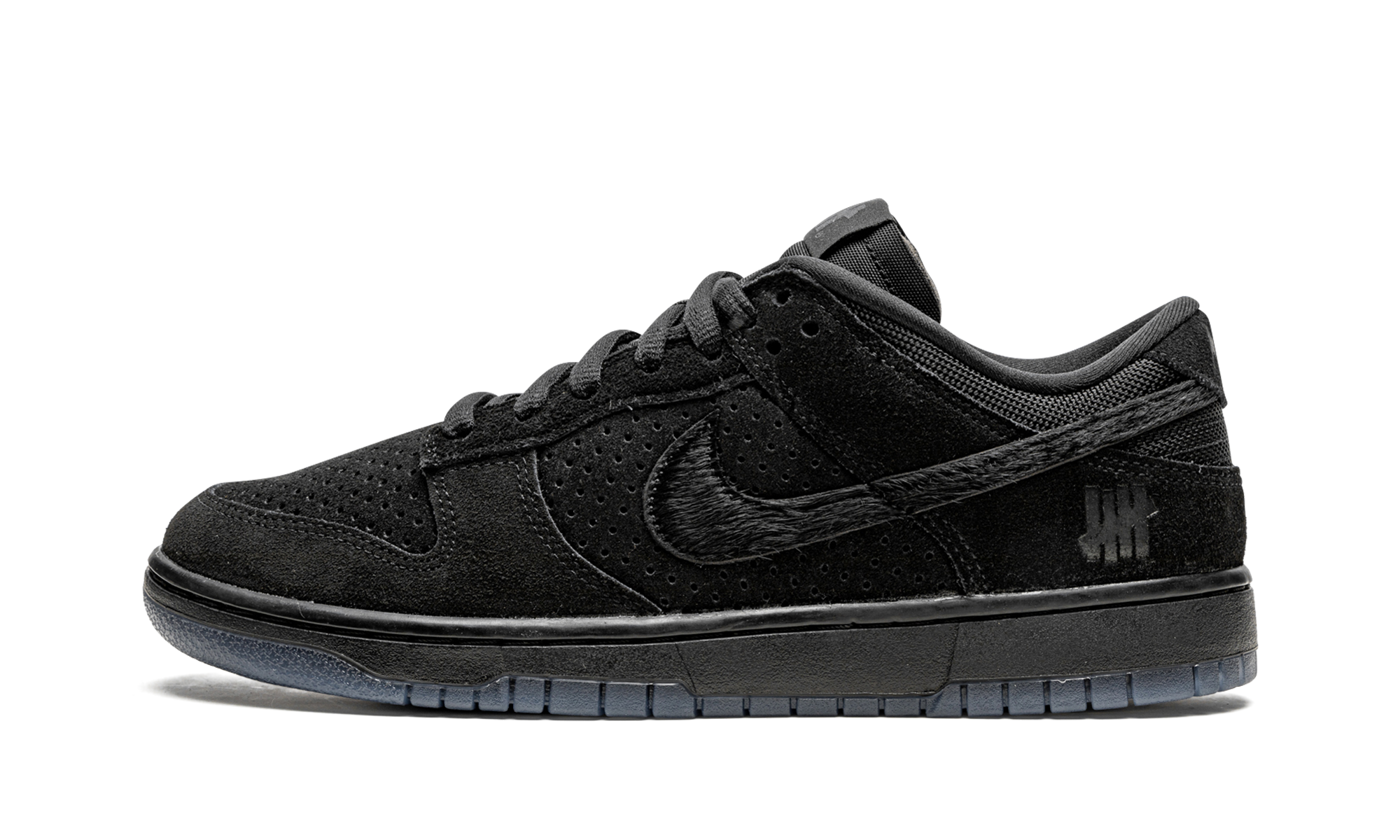nike dunk low sp undefeated 5 on it black+DO9329-001+diagnol right view 1