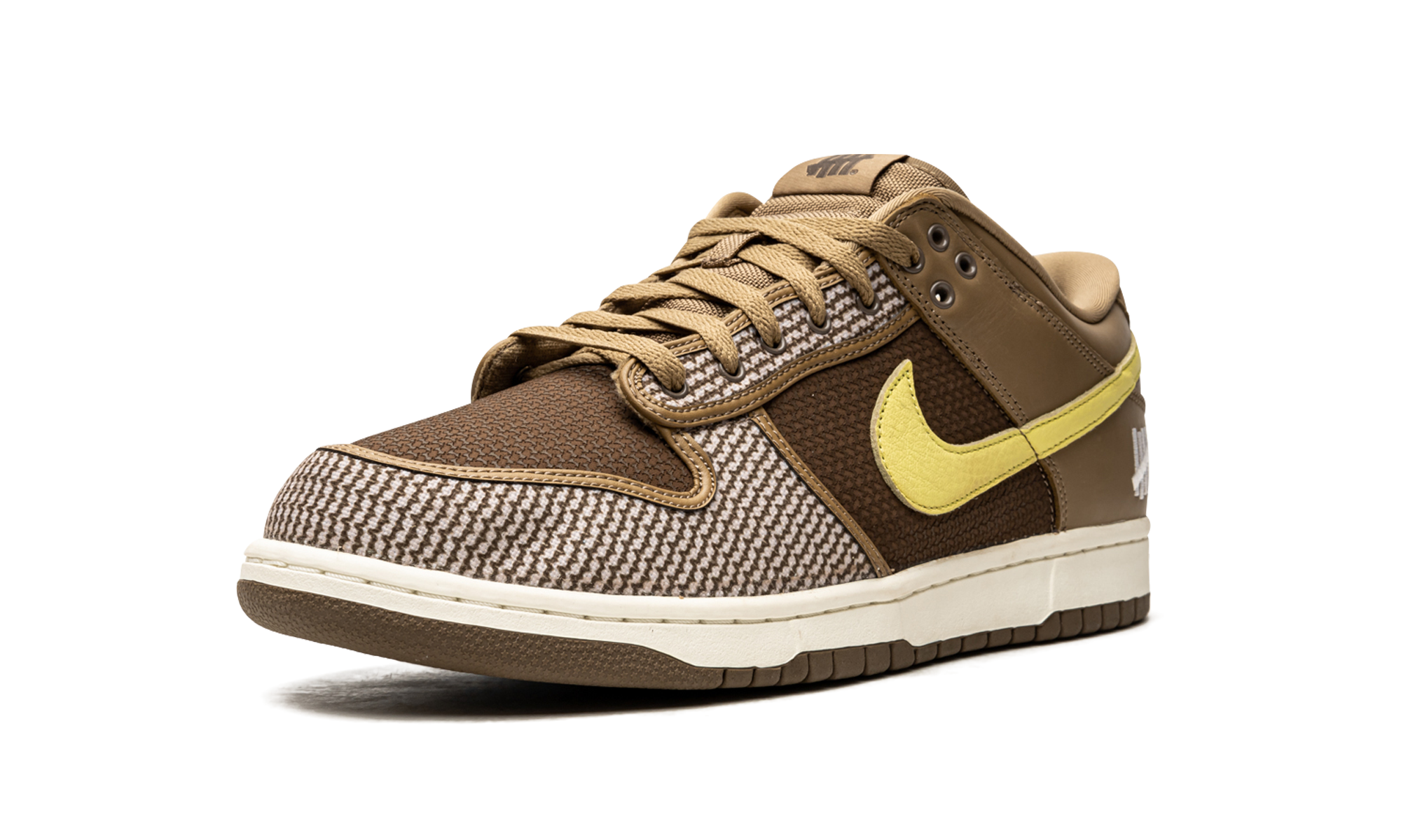 nike dunk low sp undefeated canteen dunk vs af1 pack+DH3061-200+left diagnol single view