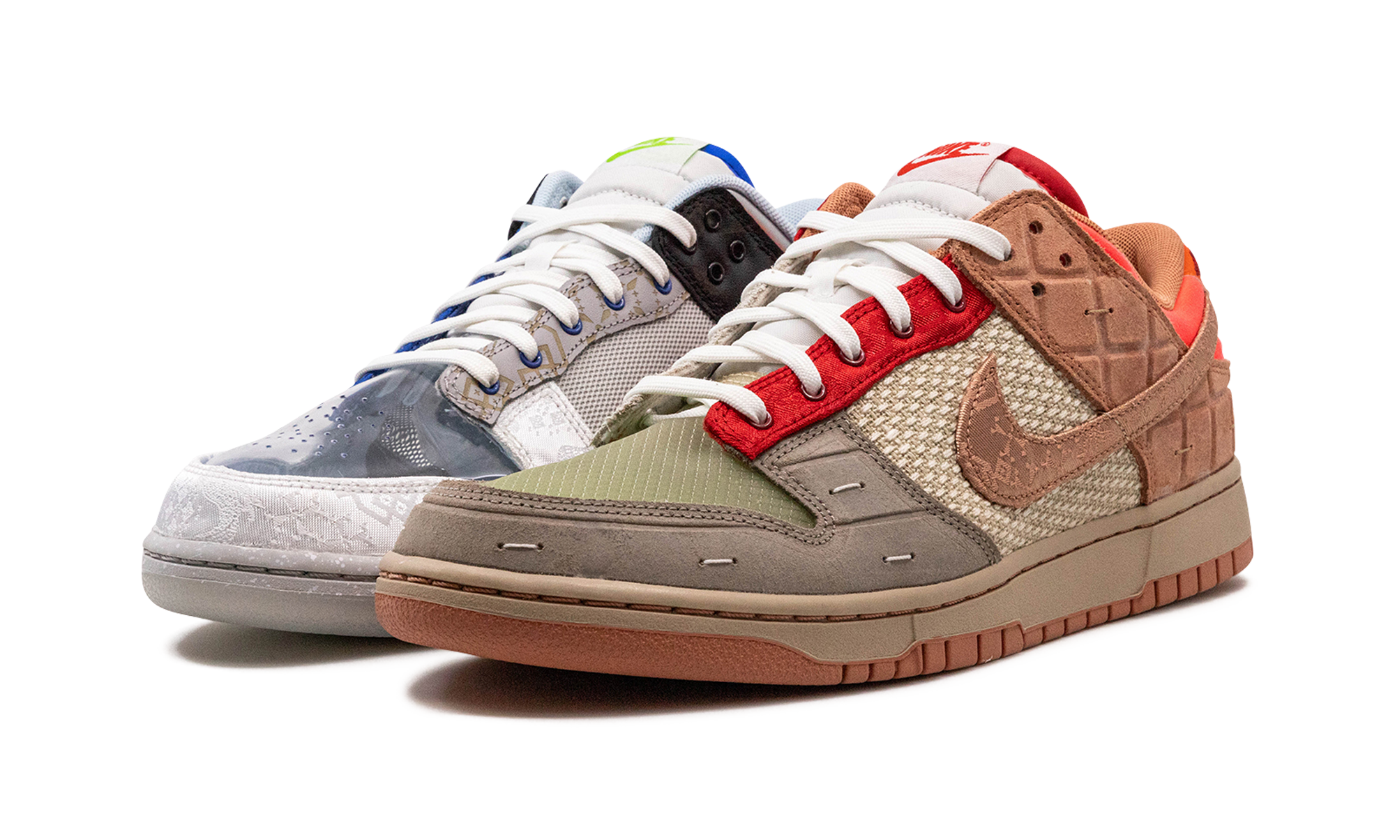 nike dunk low sp what the clot+FN0316-999+diagnol left view