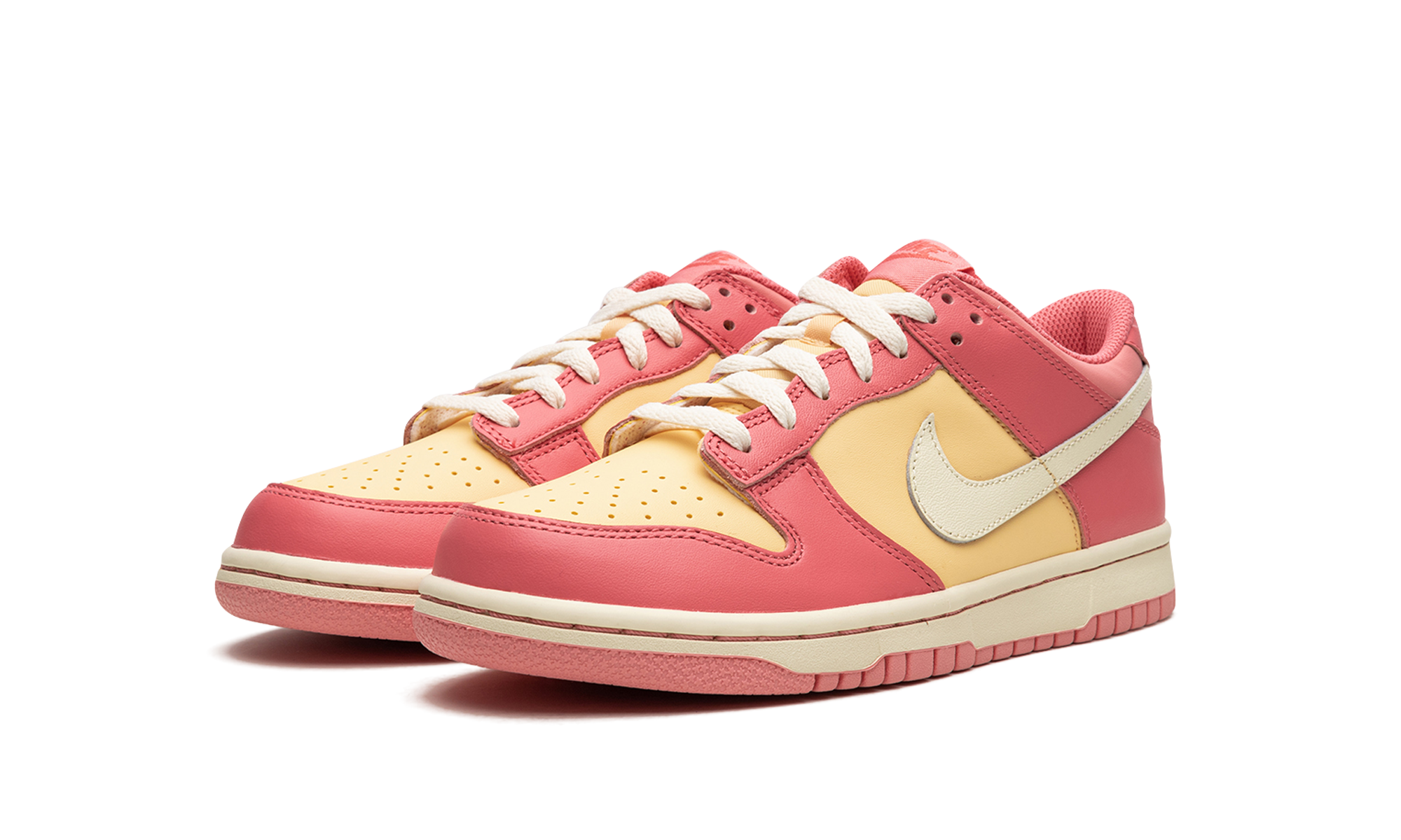 nike dunk low strawberry peach cream gs+DH9765-200+diagnol left view