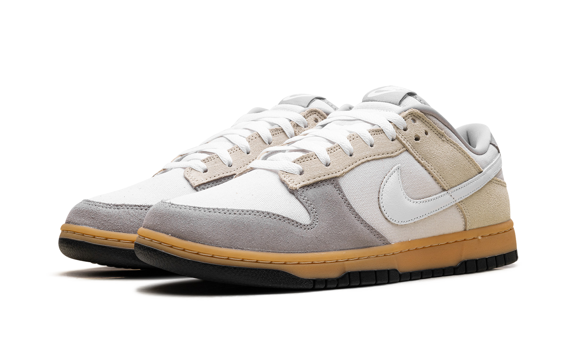 nike dunk low suede canvas+HV4301-030+diagnol left view