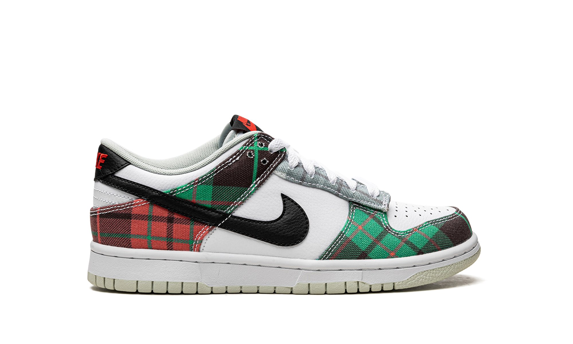 nike dunk low tartan plaid gs+DV8919-100+right view