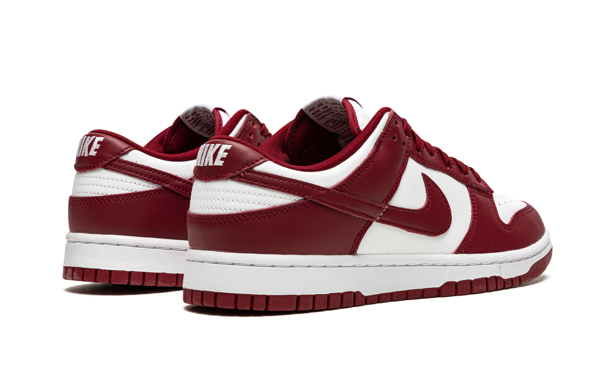 nike dunk low team red+DD1391-601+diagnol right behind view