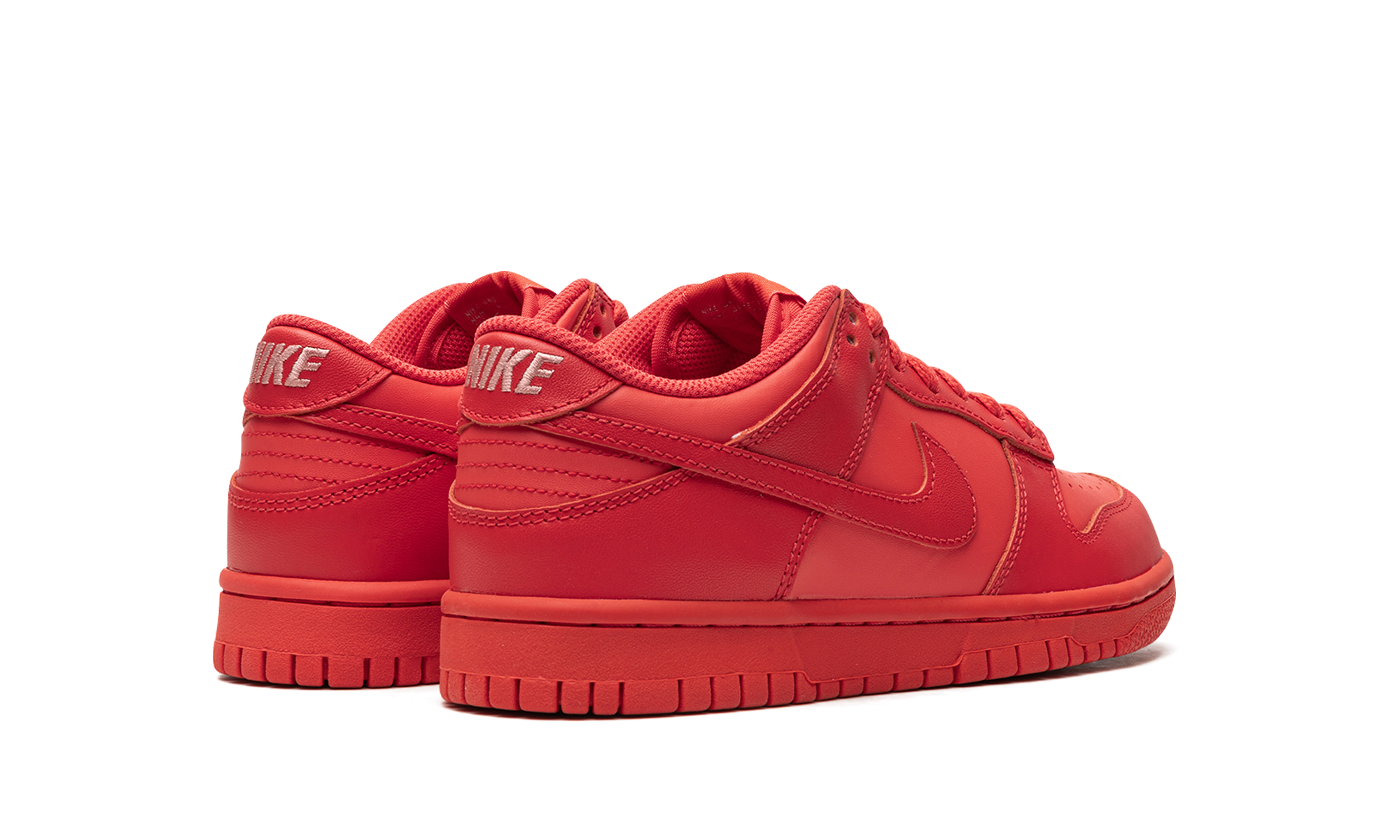nike dunk low track red gs+DH9765-601+diagnol right behind view