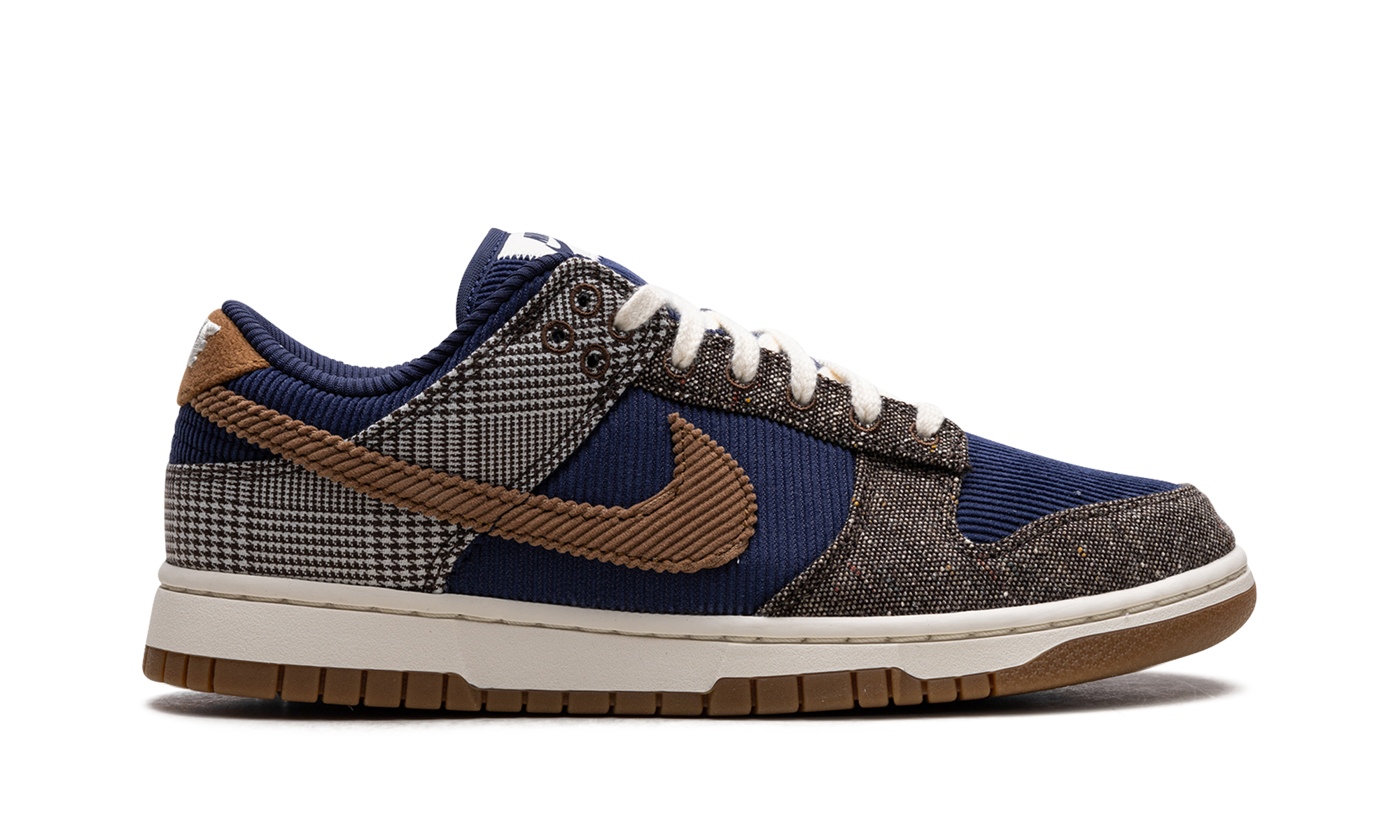 nike dunk low tweed midnight navy corduroy+FQ8746-410+right view