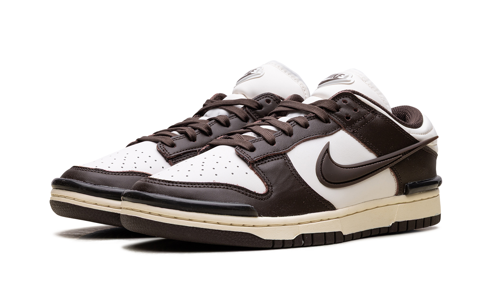 nike dunk low twist baroque brown women s+DZ2794-003+diagnol left view