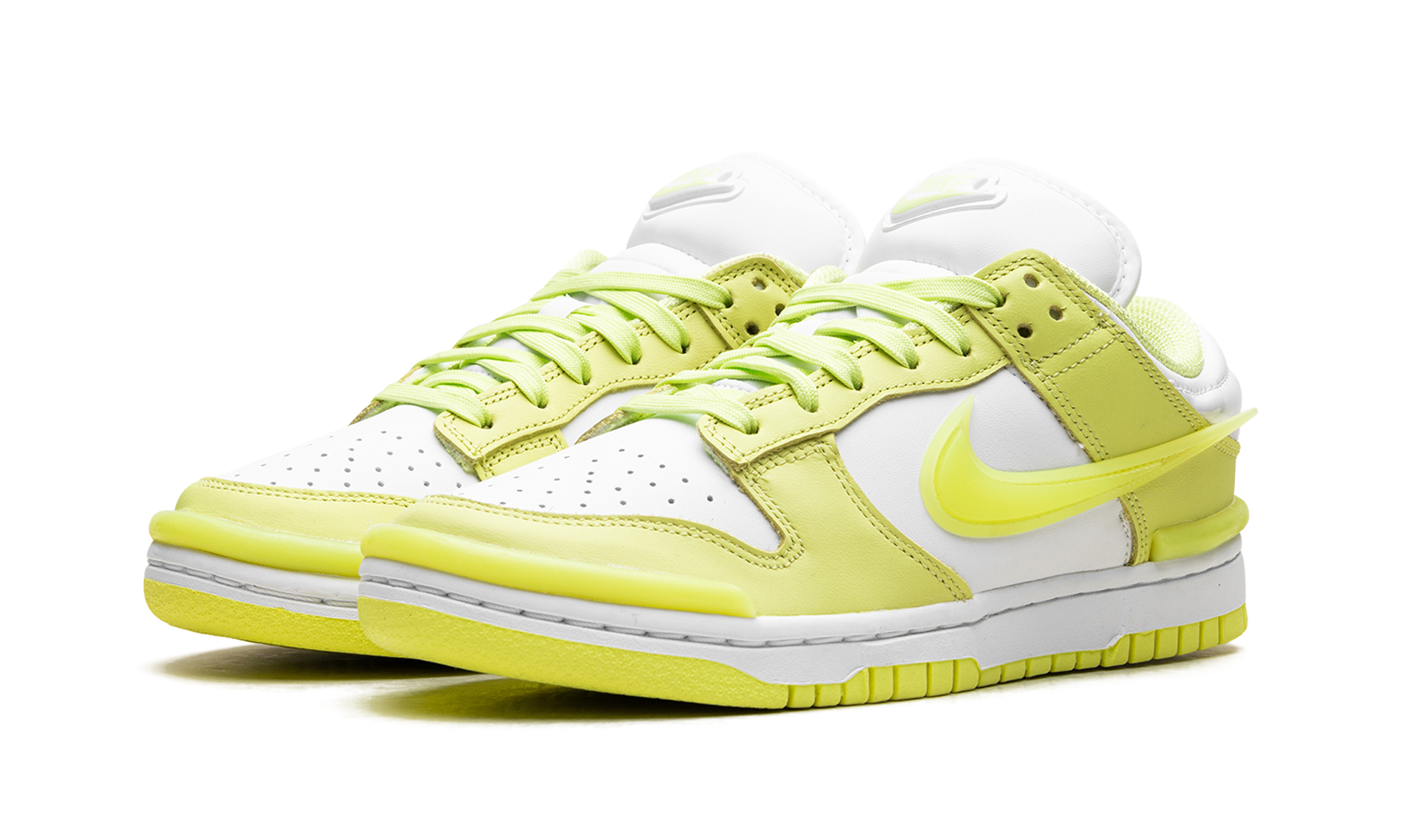 nike dunk low twist light lemon twist women s+DZ2794-700+diagnol left view