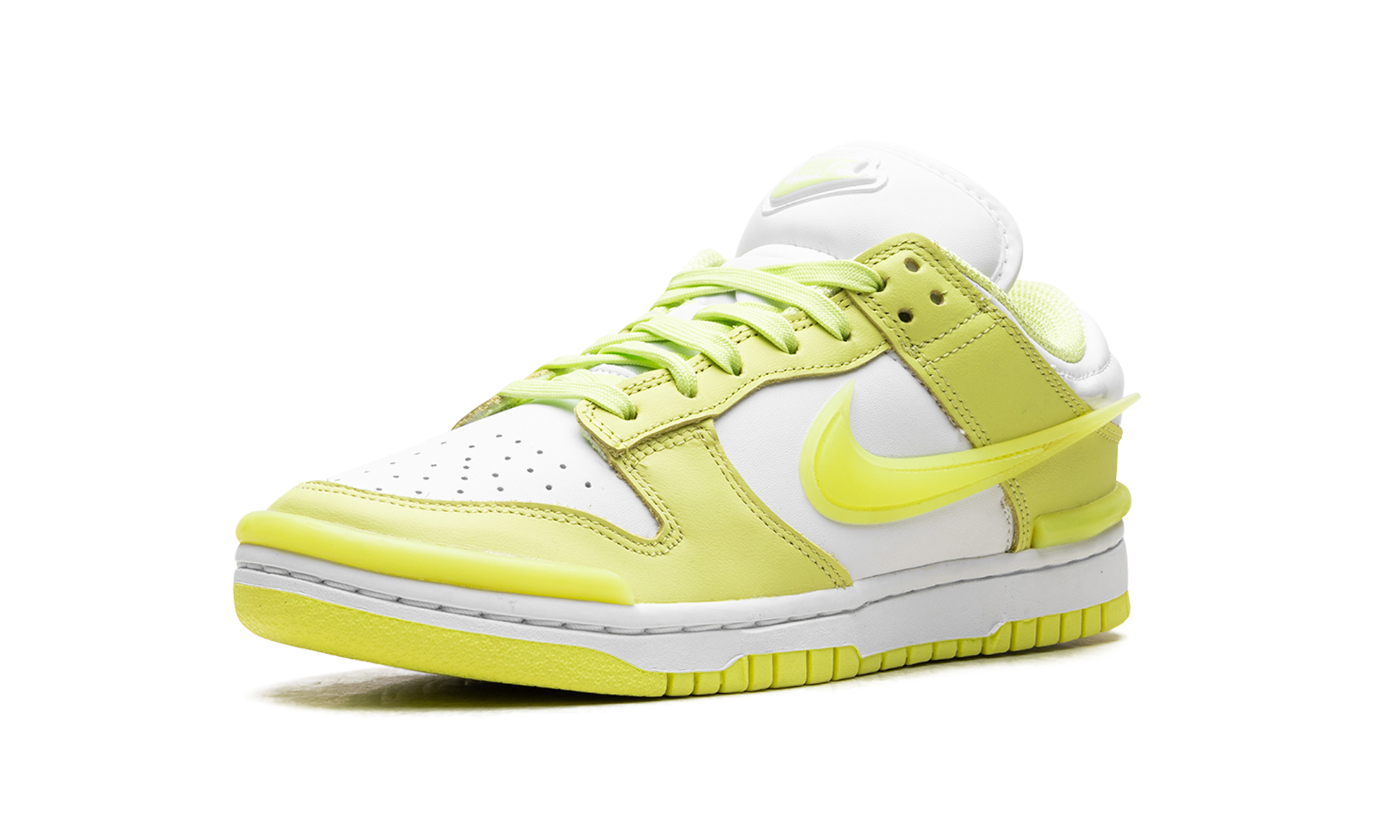 nike dunk low twist light lemon twist women s+DZ2794-700+left diagnol single view