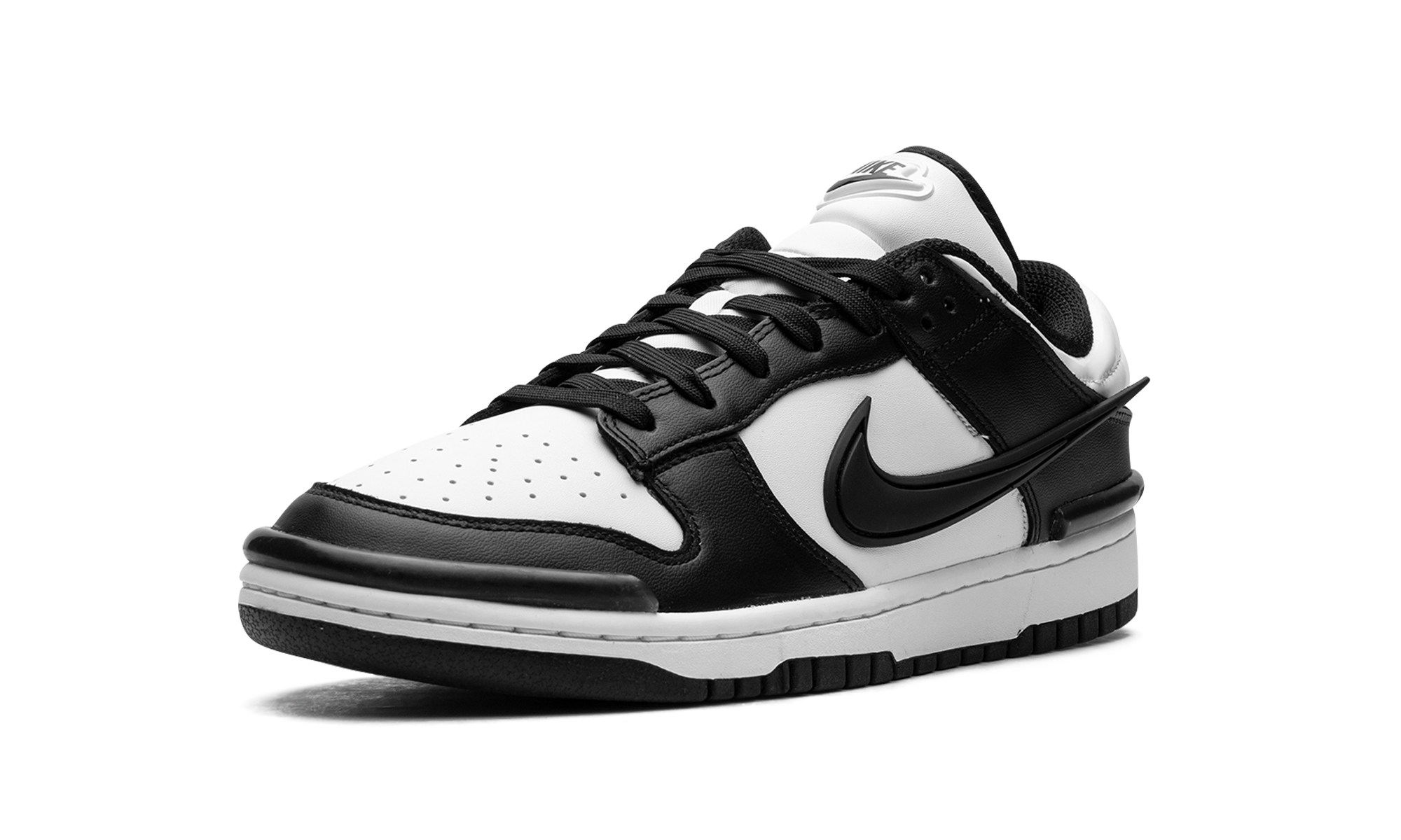 nike dunk low twist panda women s+DZ2794-001+left diagnol single view