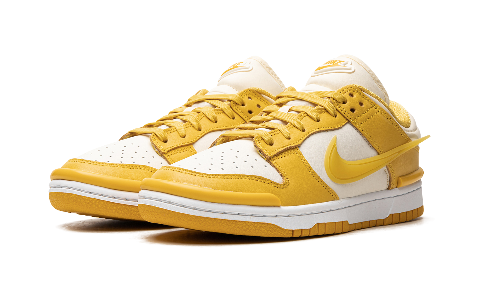 nike dunk low twist vivid sulfur women s+DZ2794-100+diagnol left view