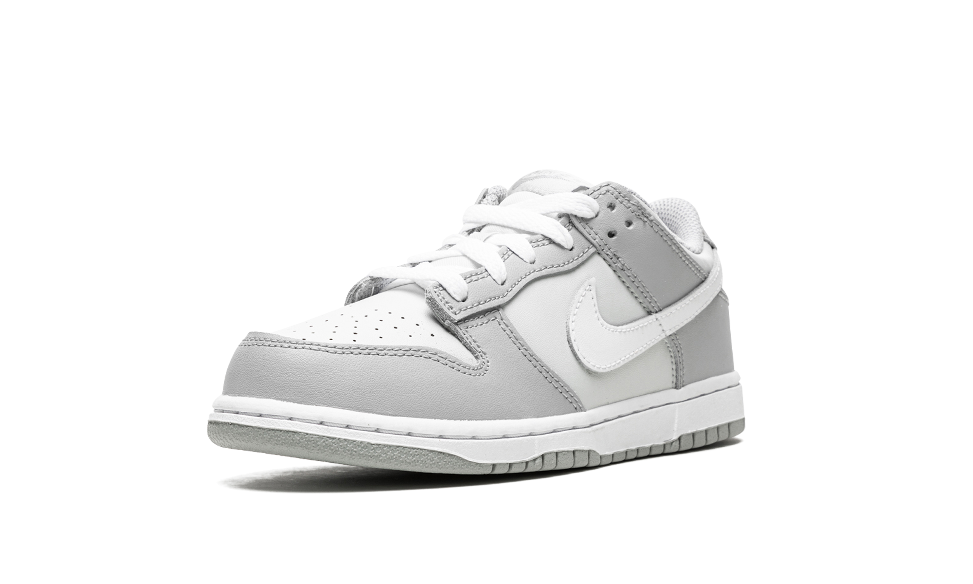 nike dunk low two toned grey ps+DH9756-001+left diagnol single view