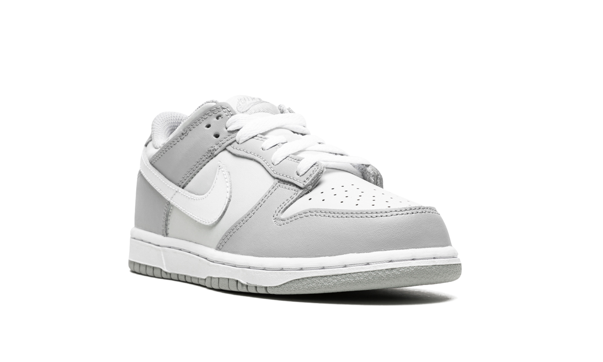 nike dunk low two toned grey ps+DH9756-001+diagnol right view
