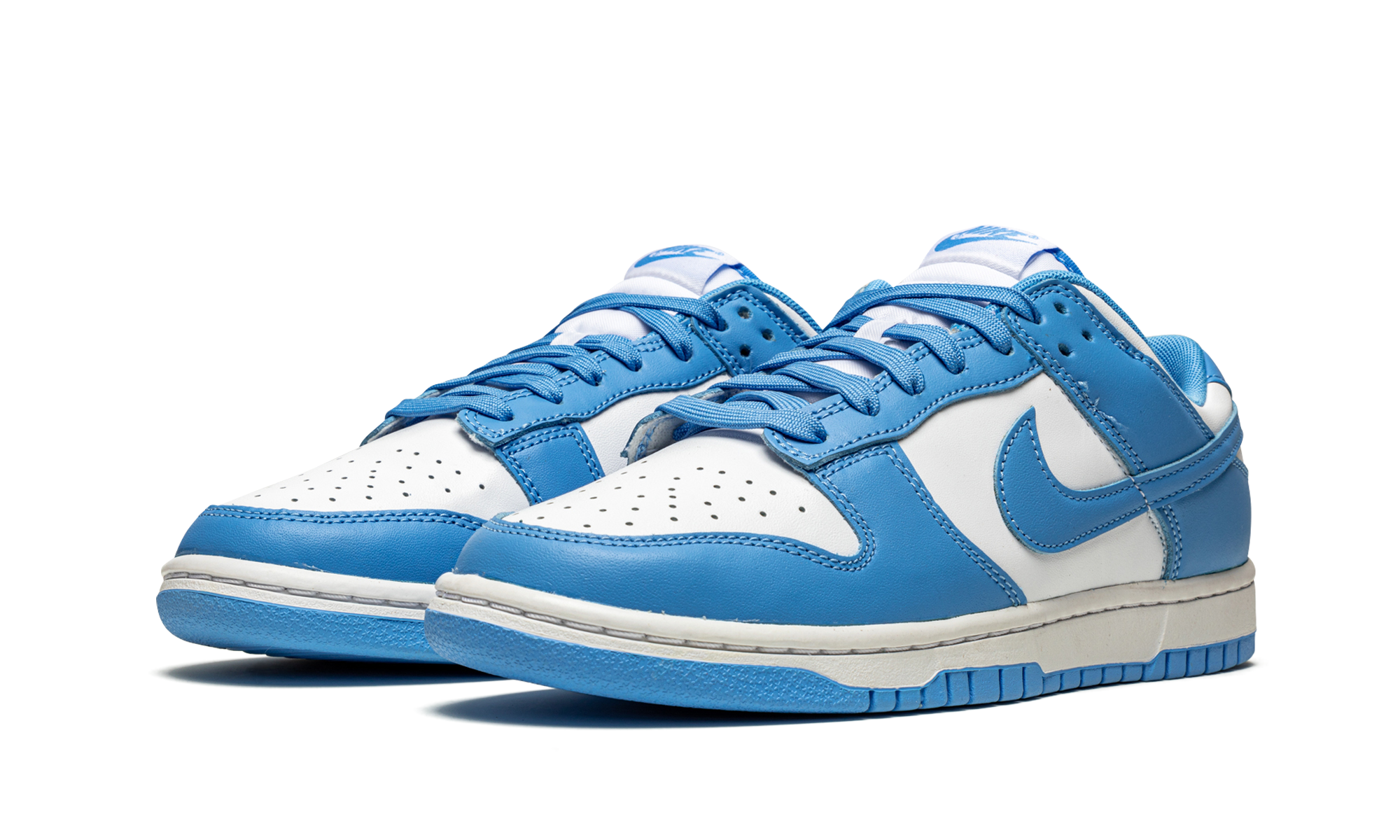 nike dunk low unc 2021+DD1391-102+diagnol left view