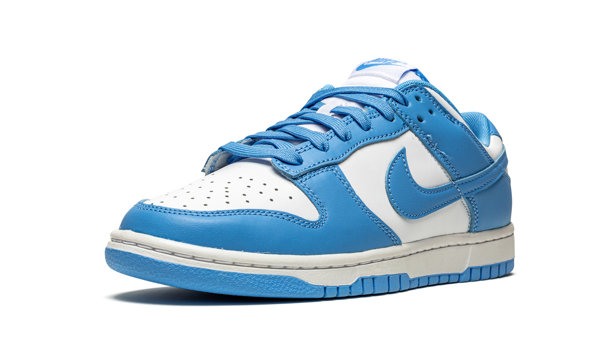 nike dunk low unc 2021+DD1391-102+left diagnol single view