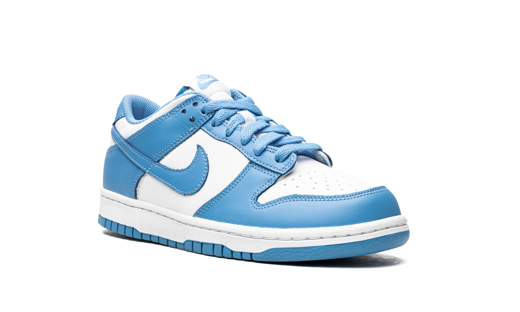 nike dunk low unc gs+CW1590-103+diagnol right view