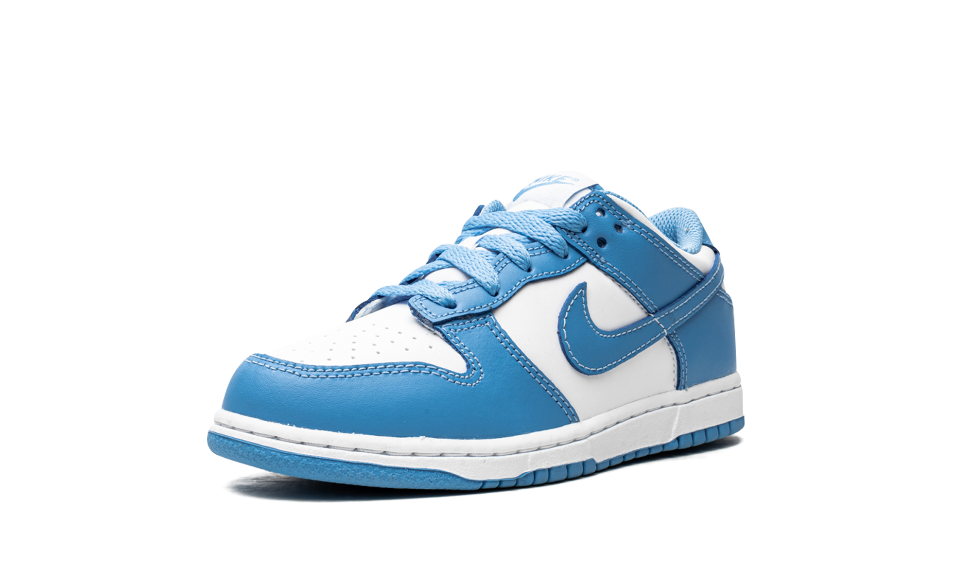 nike dunk low unc ps+CW1588-103+left diagnol single view