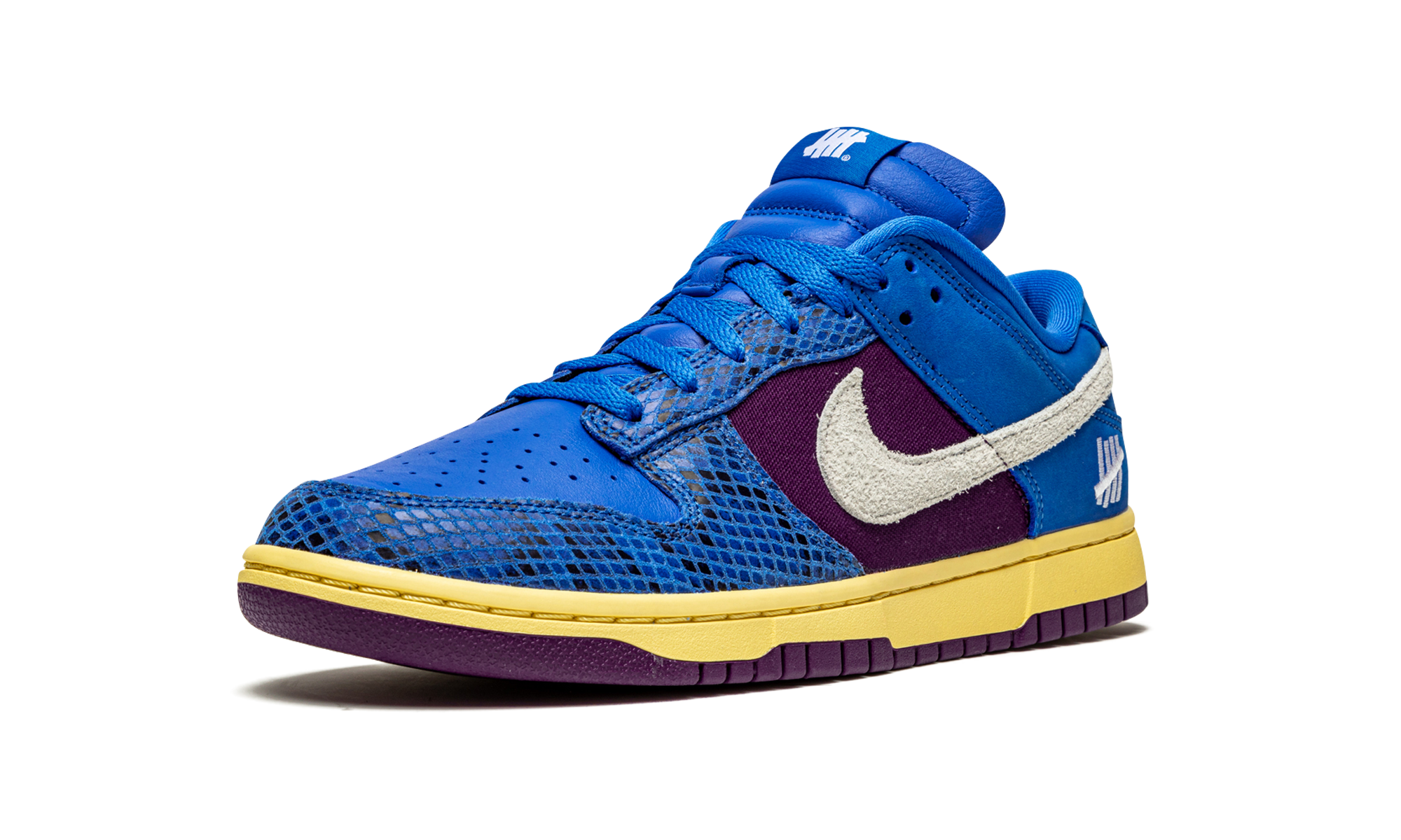 nike dunk low undefeated 5 on it dunk vs af1+DH6508-400+left diagnol single view