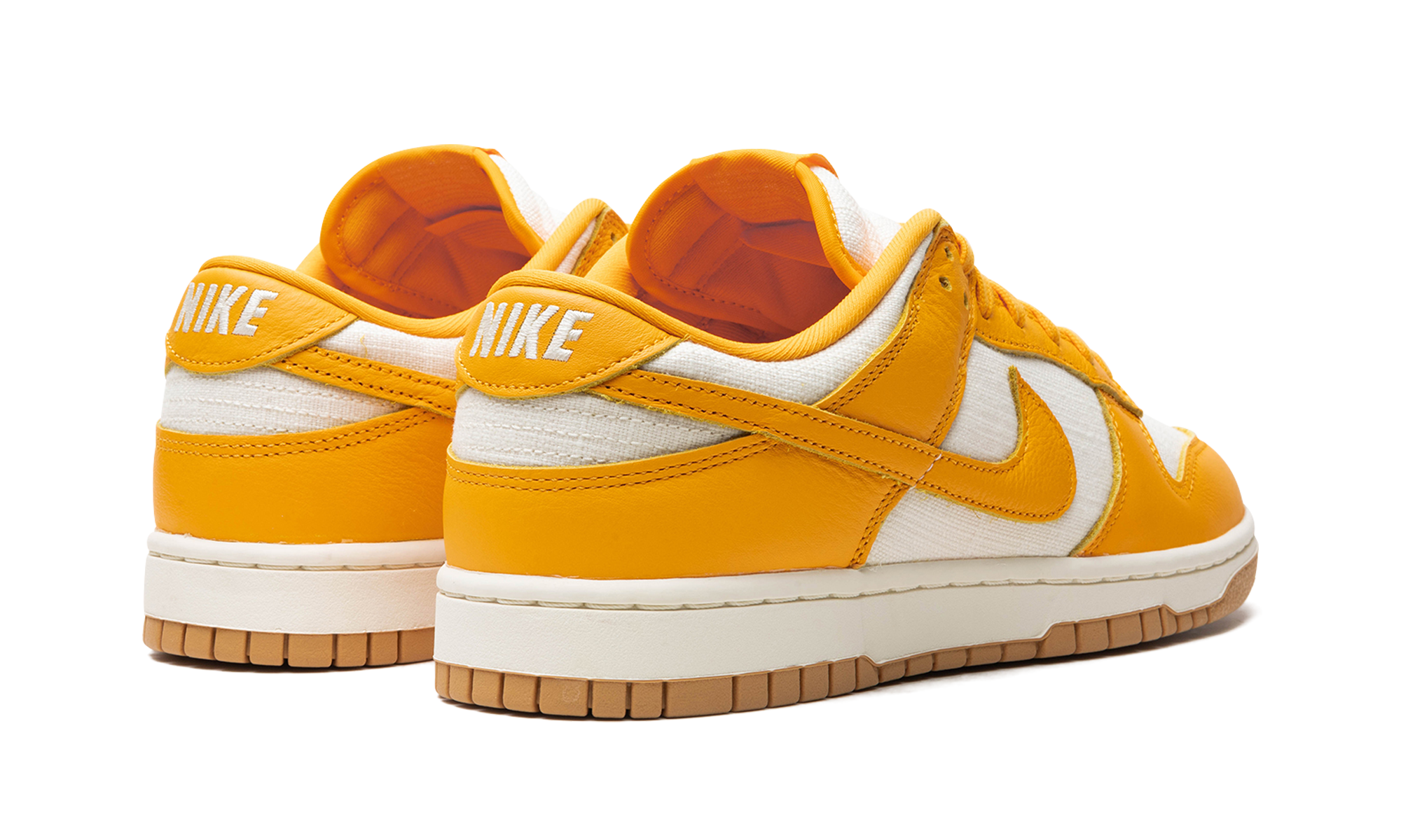 nike dunk low university gold+HF4867-739+diagnol right behind view