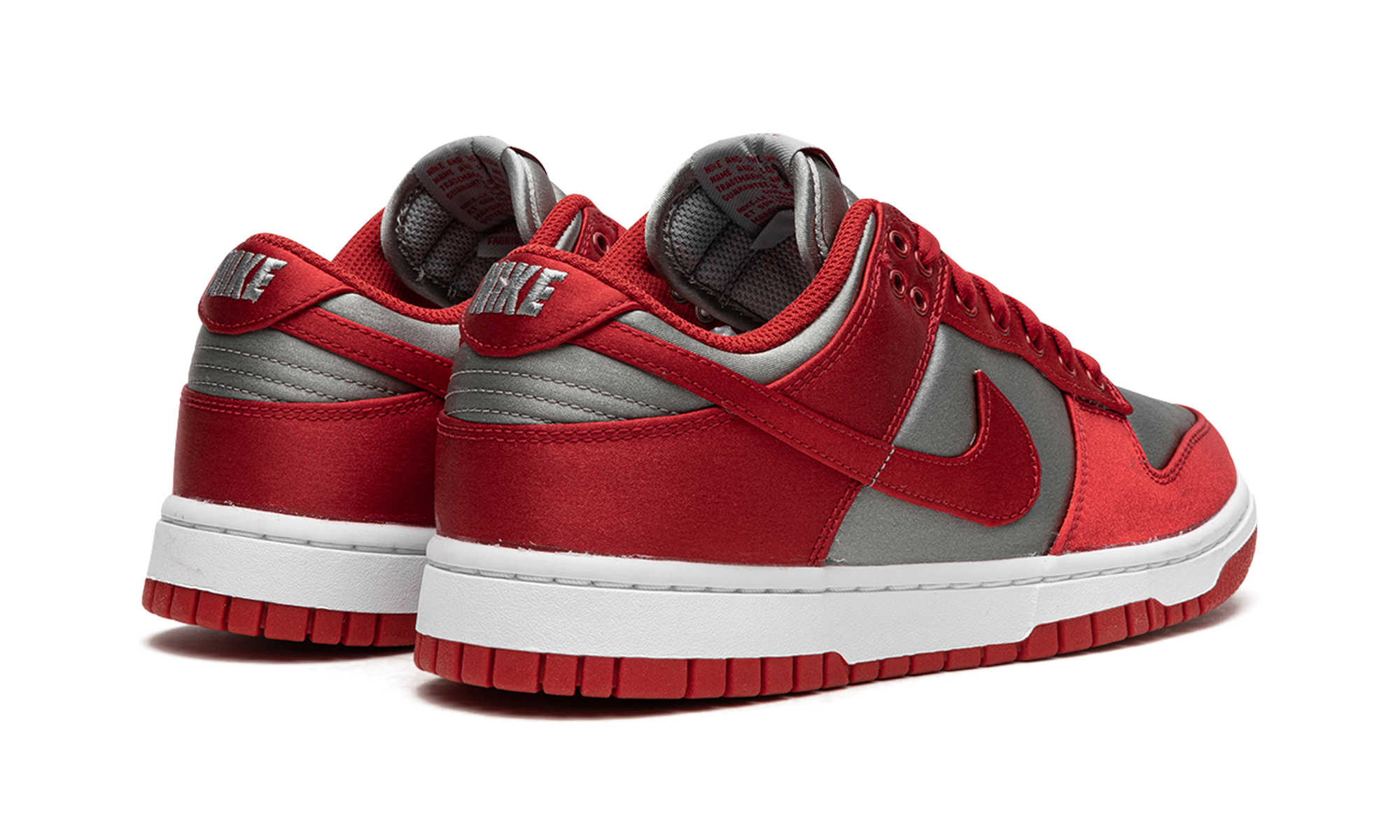 nike dunk low unlv satin women s+DX5931-001+diagnol right behind view