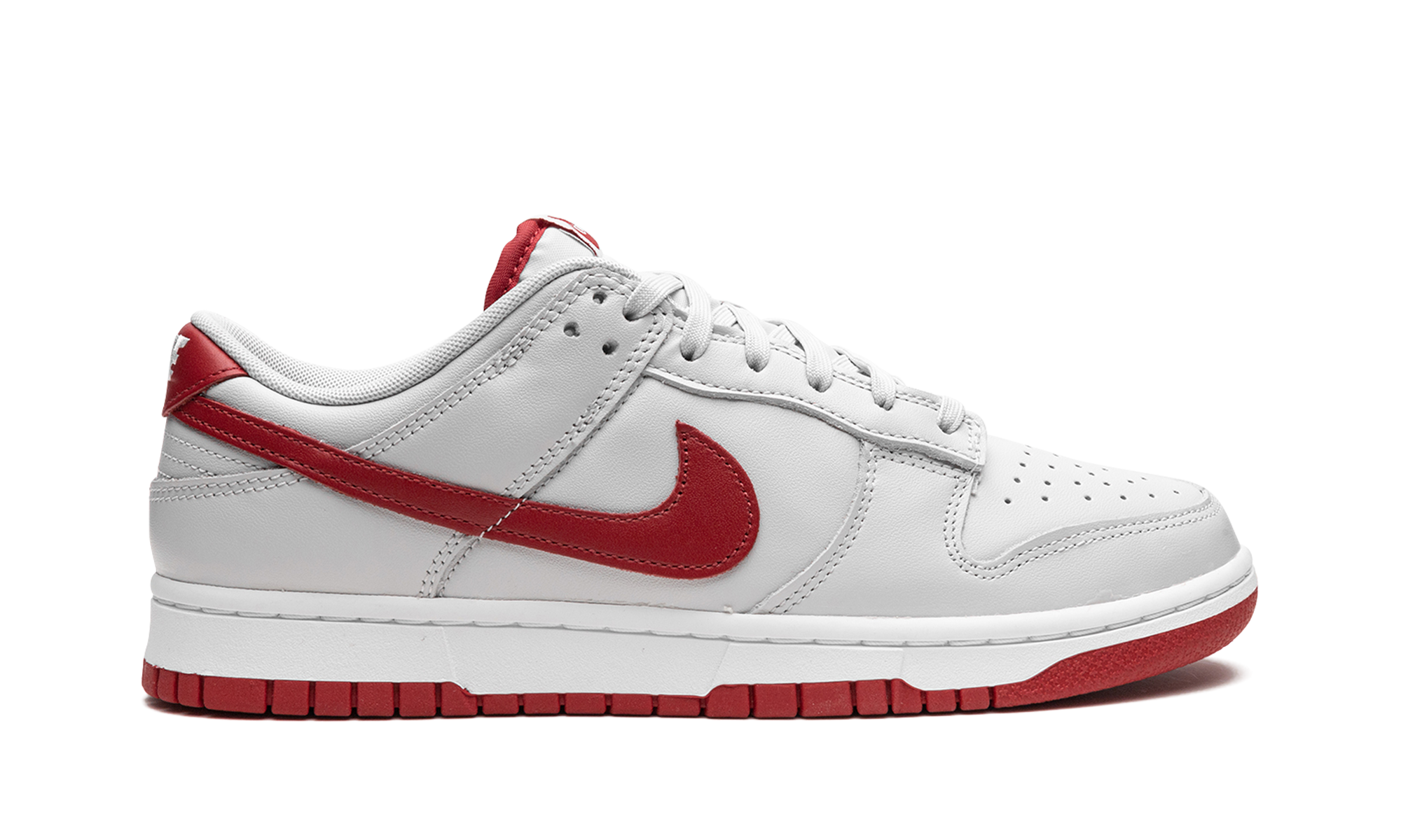 nike dunk low vast grey varsity red+FJ0832-011+right view