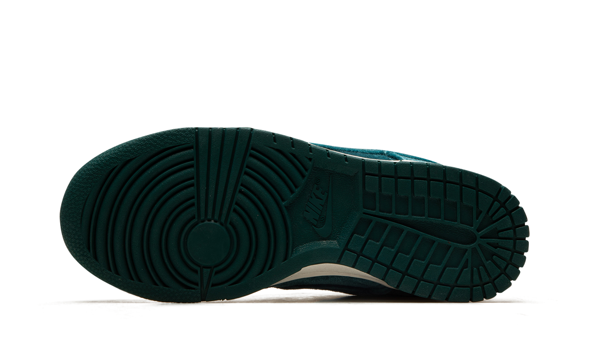 nike dunk low velvet teal women s+DZ5224-300+bottom view
