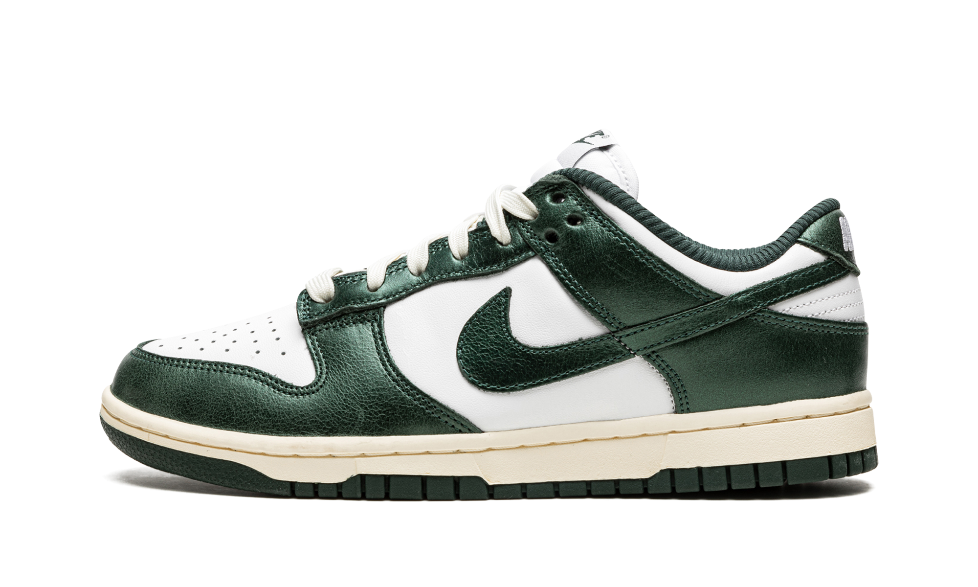 nike dunk low vintage green women s+DQ8580-100+diagnol right view 1