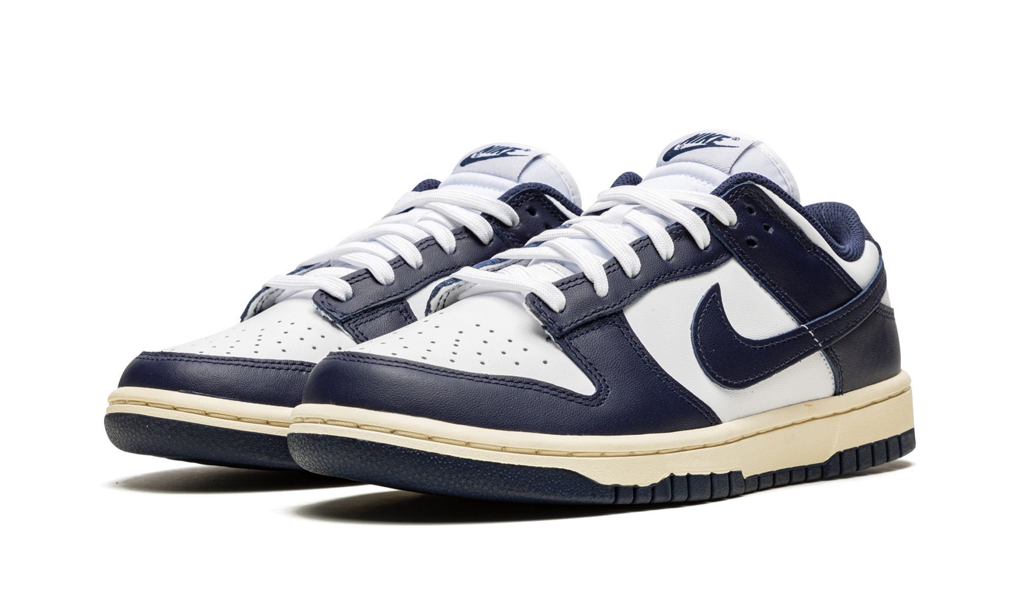 nike dunk low vintage navy women s+DD1503-115+diagnol left view