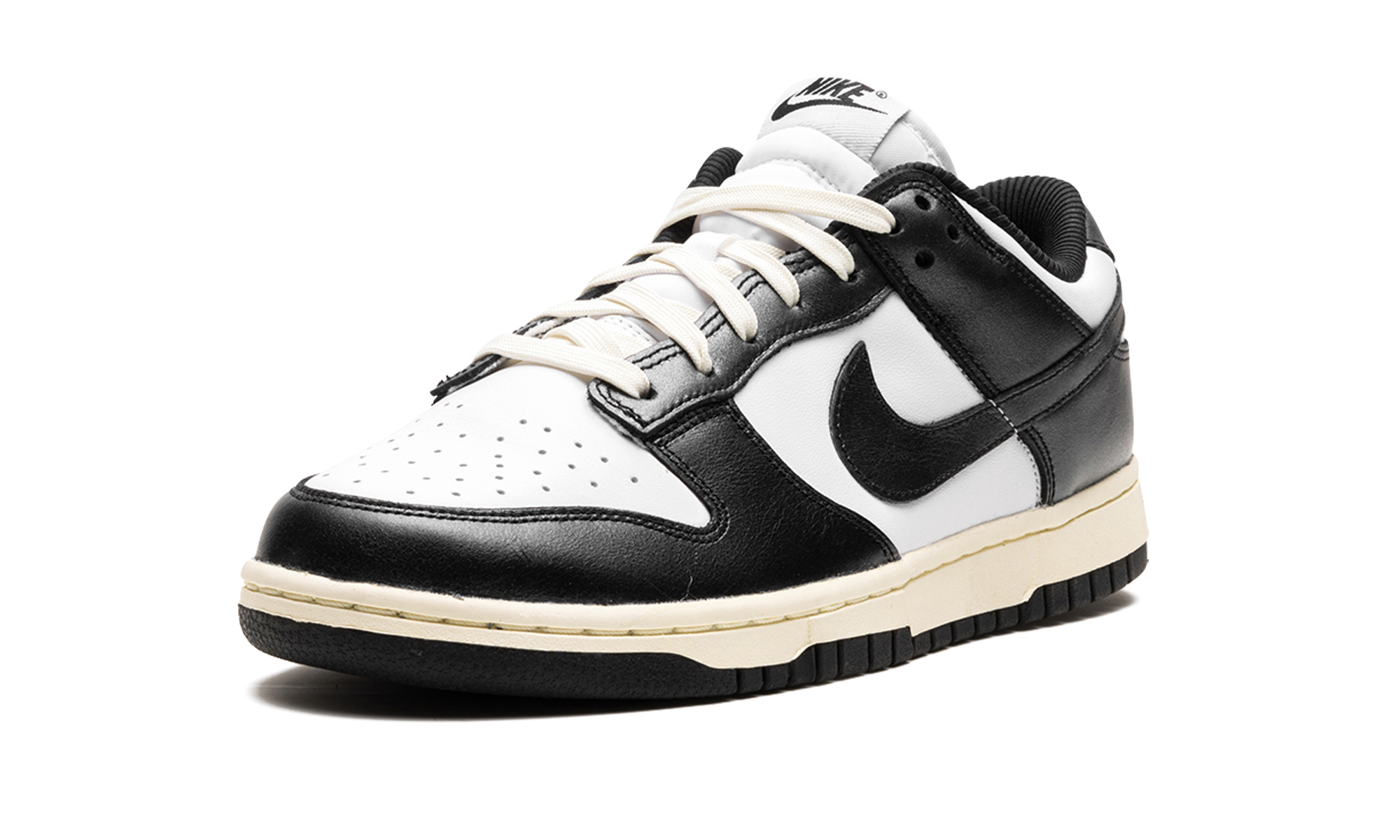 nike dunk low vintage panda women s+FQ8899-100+left diagnol single view