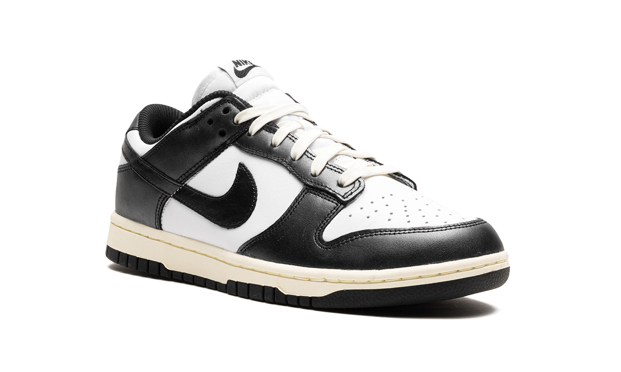 nike dunk low vintage panda women s+FQ8899-100+diagnol right view