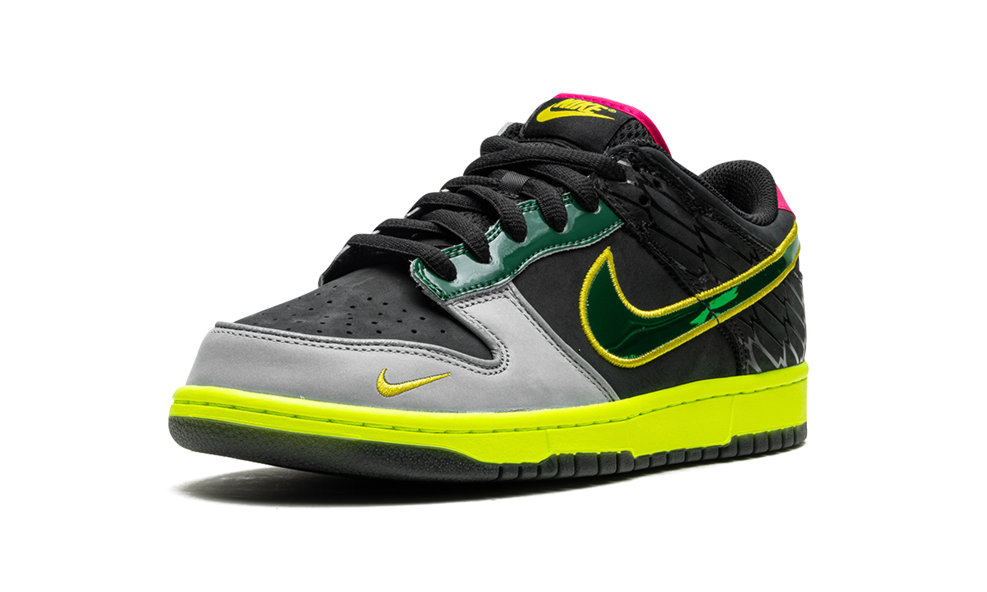 nike dunk low what the duck home university of oregon pe+HV1454-001+left diagnol single view